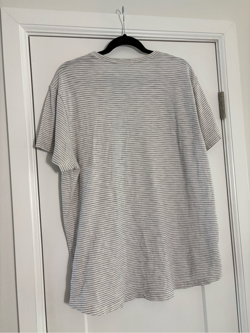 Marine Layer White & Black Striped Pocket Crew Neck T-Shirt L/XL Style 12016 - Picture 7 of 7